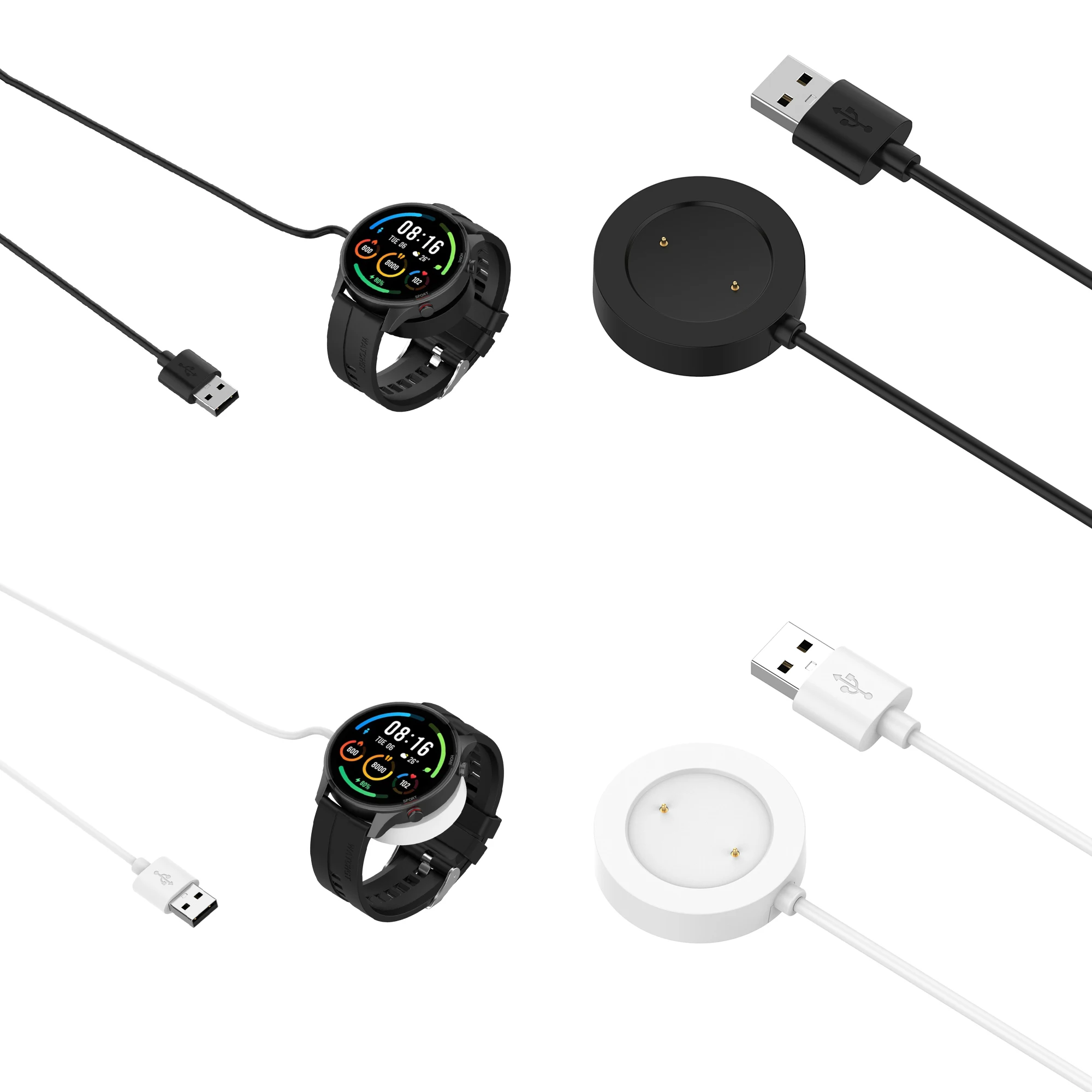 

1m Smartwatch Dock Charger Adapter USB Charging Cable Cord Wire for Xiaomi Mi Watch Color Sports Version Smart Watch Accessories