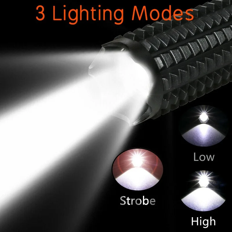 Светодиодный фонарик в виде бейсбольной биты для самозащиты палка экстренная