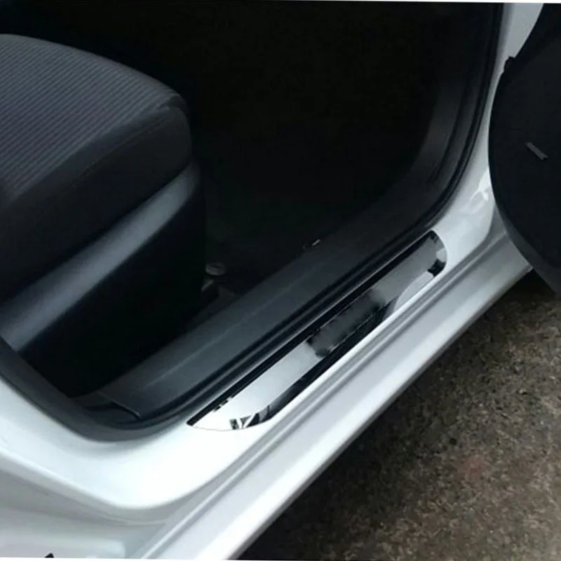 Накладка на порог двери Door Sill Strip Scuff Plate Peda для Mazda 3 Mazda3 2014 2015 2016 2017 2018 из нержавеющей стали аксессуар для автомобиля стикер стайлинг.