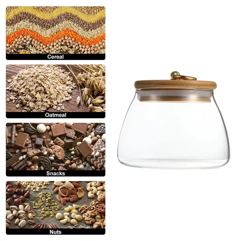

3 Pcs Moisture-proof Storage Jars Cereals Pots Sealed Jars with Pull Ring Lid