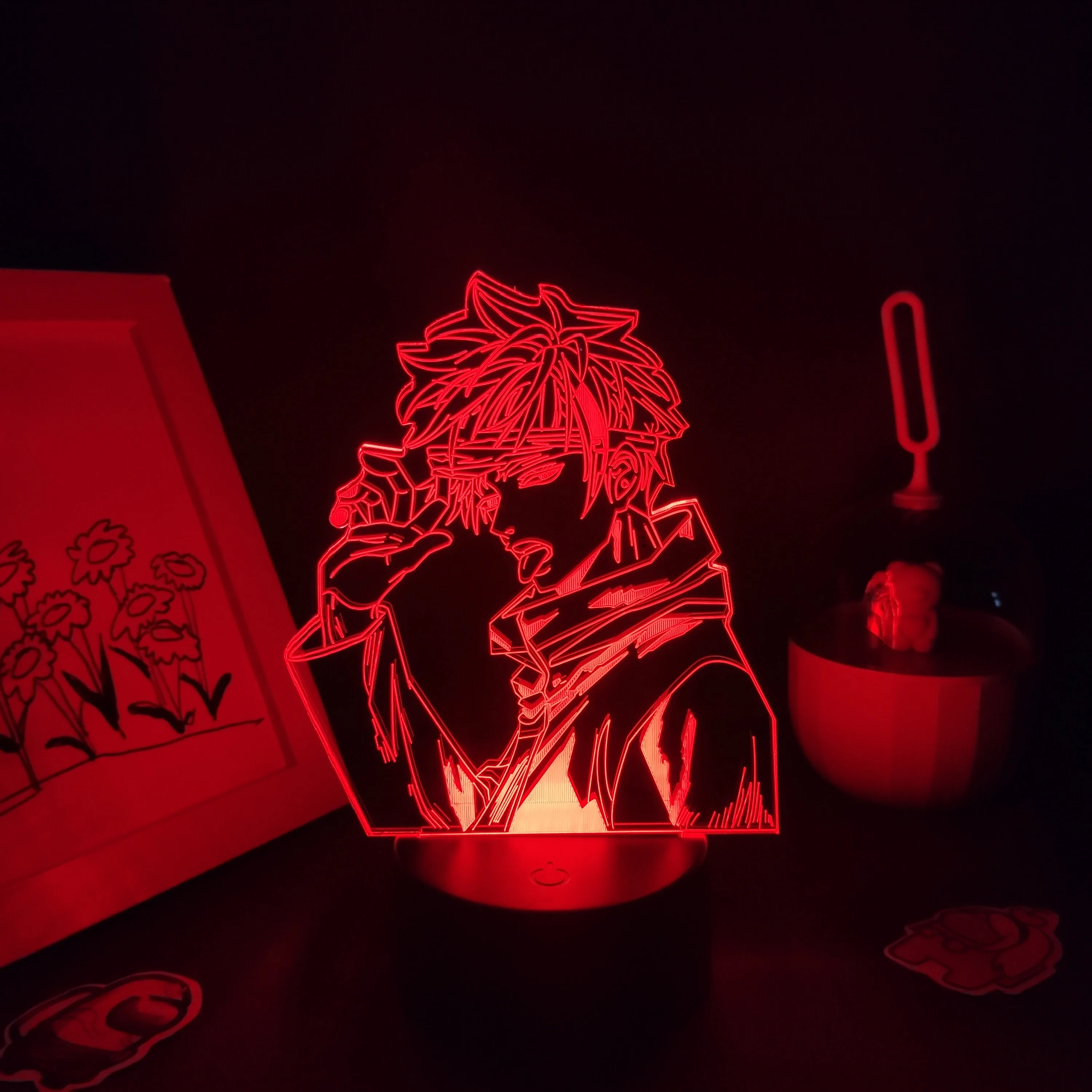 

Manga Jujutsu Kaisen Anime Figure Gojo Satoru 3D LED Lava Lamp RGB Battery Night Lights Bedroom Coffee Table Decoration For Home