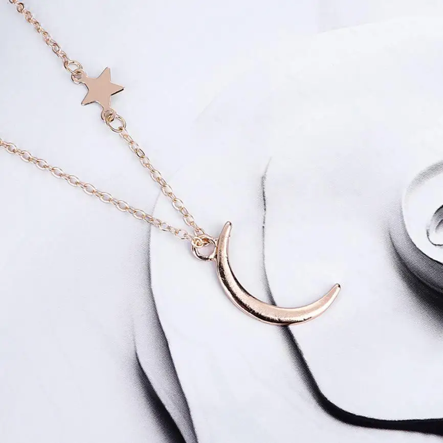 Retro Art Crescent Head Necklace Pendant Jewelry Fancinating Jewelries Choker Stylish Romantic Valentine's Gift | Украшения и