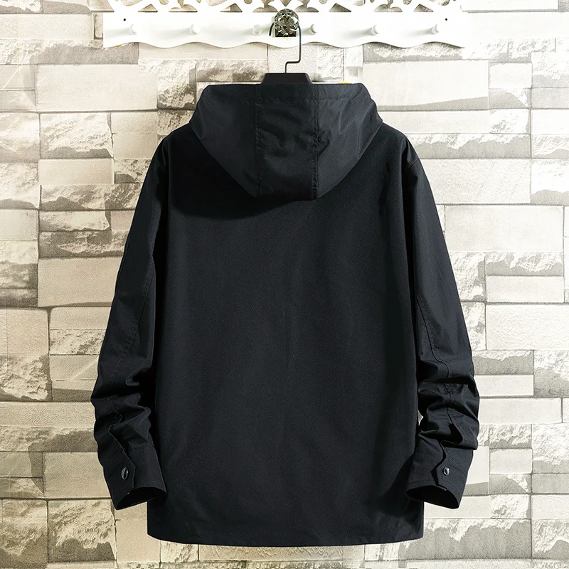 

Spring and autumn New Jacket Men Fashion Casual Hooded Jacket Man Streetwear Hip Hop Loose Bomber Jacket Coat Male Clothes M-4XL