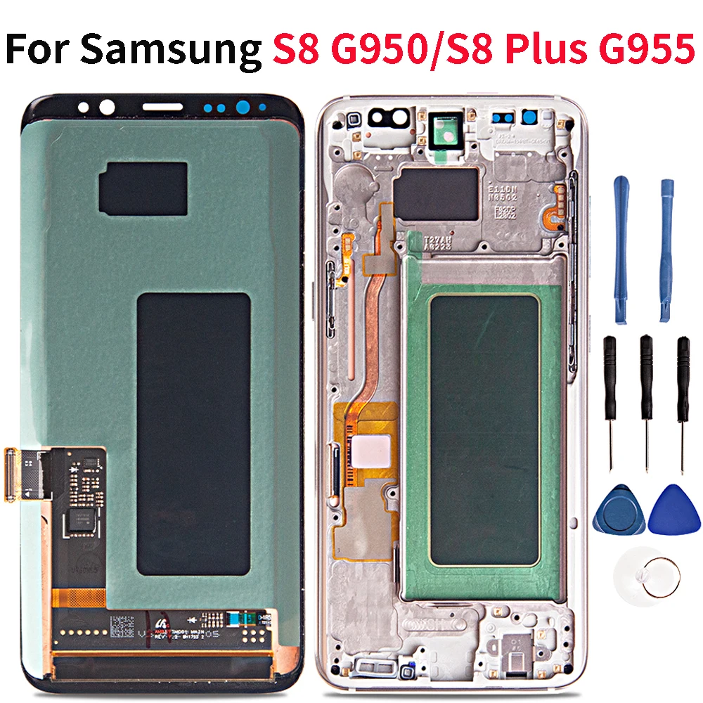 Супер Amoled Lcd для Samsung S8 Plus G955/S8 G950 ЖК дисплей кодирующий преобразователь