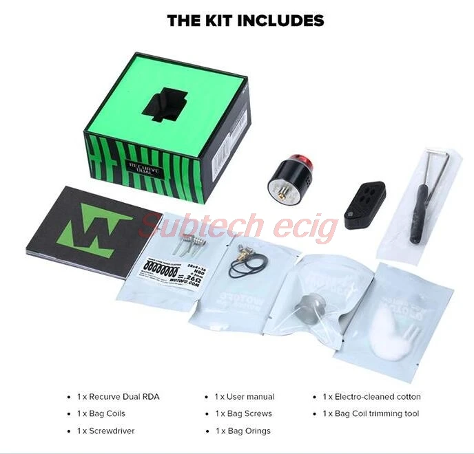 Испаритель Recurve Dual RDA 24 мм с Двойной спиралью камера сбора пара овальная