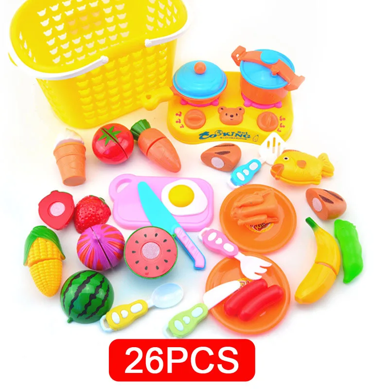 QWZ новые детские Кухонные Игрушки для ролевых игр резка фруктов овощей еды