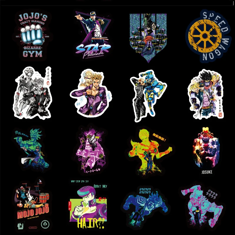 50 шт./компл. аниме наклейки JoJo Невероятные приключения Аксессуары для косплея