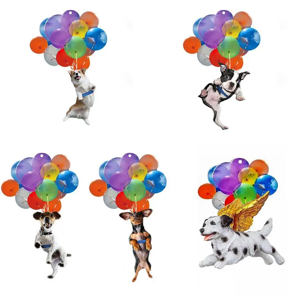 

1PC Cute Dog Car Hanging Ornament With Colorful Interior Car Car Ornament Decoration Decor Balloon Home Hanging U0C3