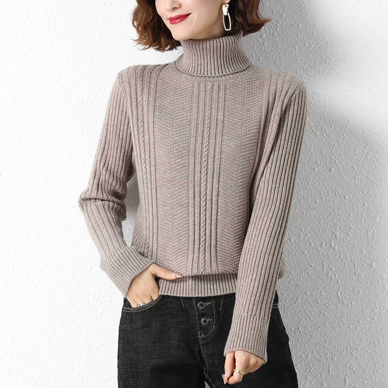 

Женский Осенний кашемировый вязаный свитер и пуловер белого цвета