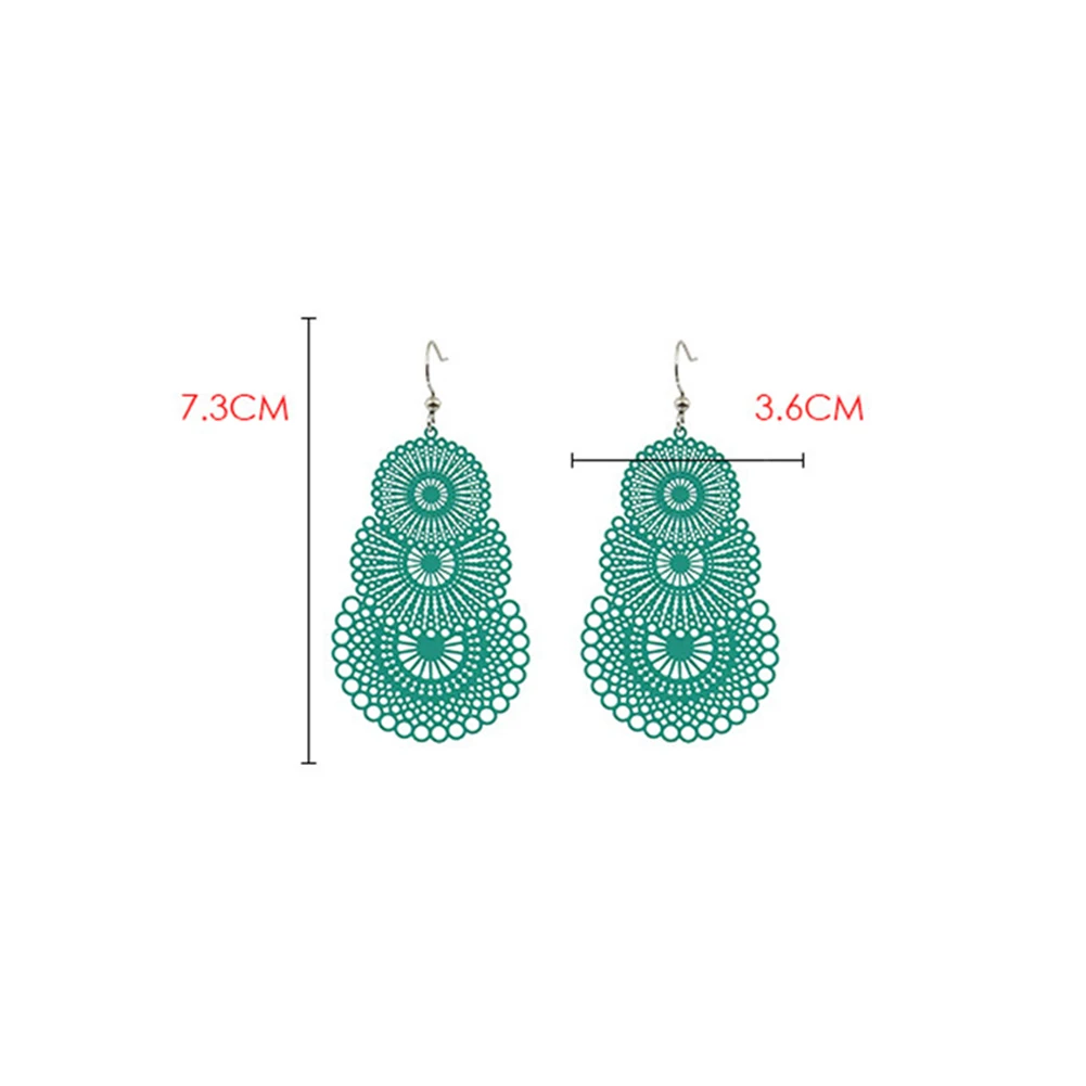 

New Korean Statement Earrings for Women Hollow Cute Alloy Geometric Dangle Drop Earrings Brincos 2020 Fashion Jewelry Ethnic