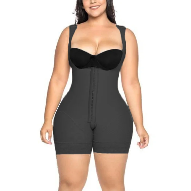 

Women'S Shapewear Hook And Eye Closure Tummy Control Adjustable Crotch Open Bust Bodysuit Corset Minceur