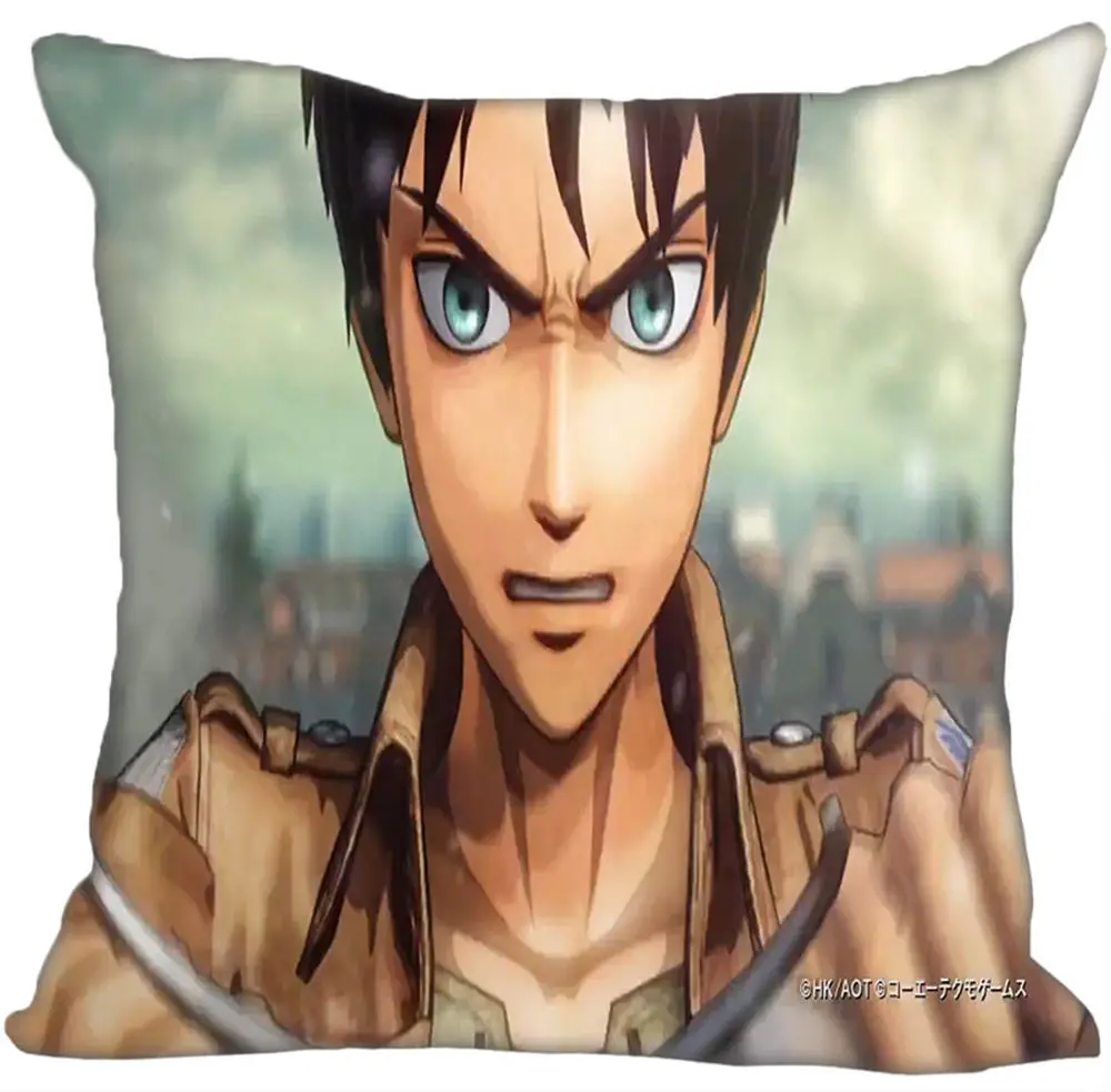 Чехол для подушки под заказ с рисунком аниме атака на кожу домашний декор спинка