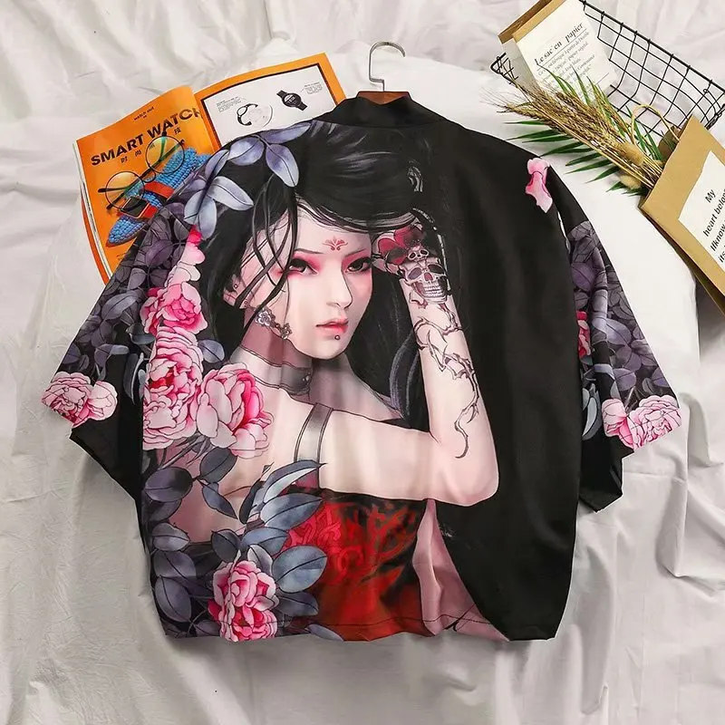Мужской кардиган кимоно Haori Yukata костюм самурая пиджак рубашка|Одежда Азии и