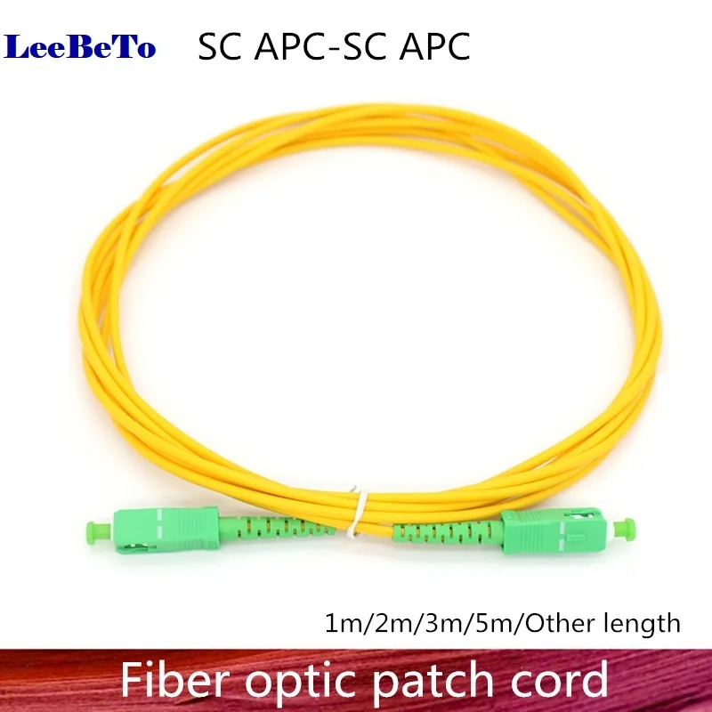 SC/APC-SC/APC Fiber Optic Patch Cord Cable SC-SC 1/3/5/10/20/30M Jumper Single Mode Simplex 2.0mm Optical Fibra