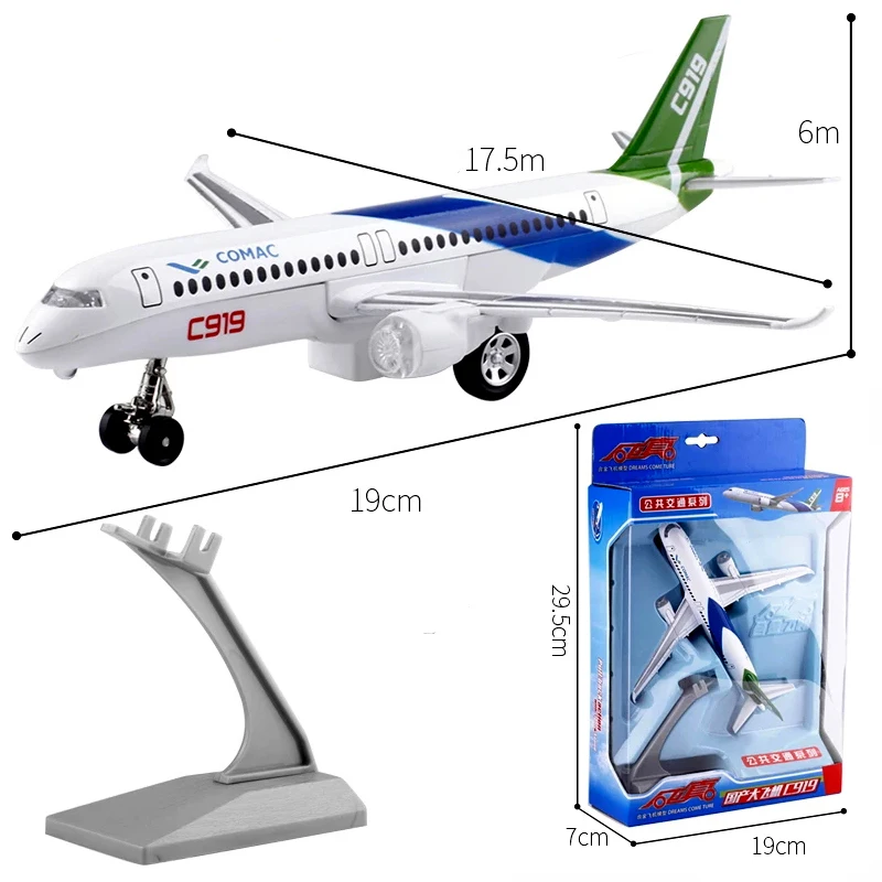 

Toddler Model Airplane Sound And Light Music Alloy C919 A380 777 Space Shuttle Children Toy Gift Christmas