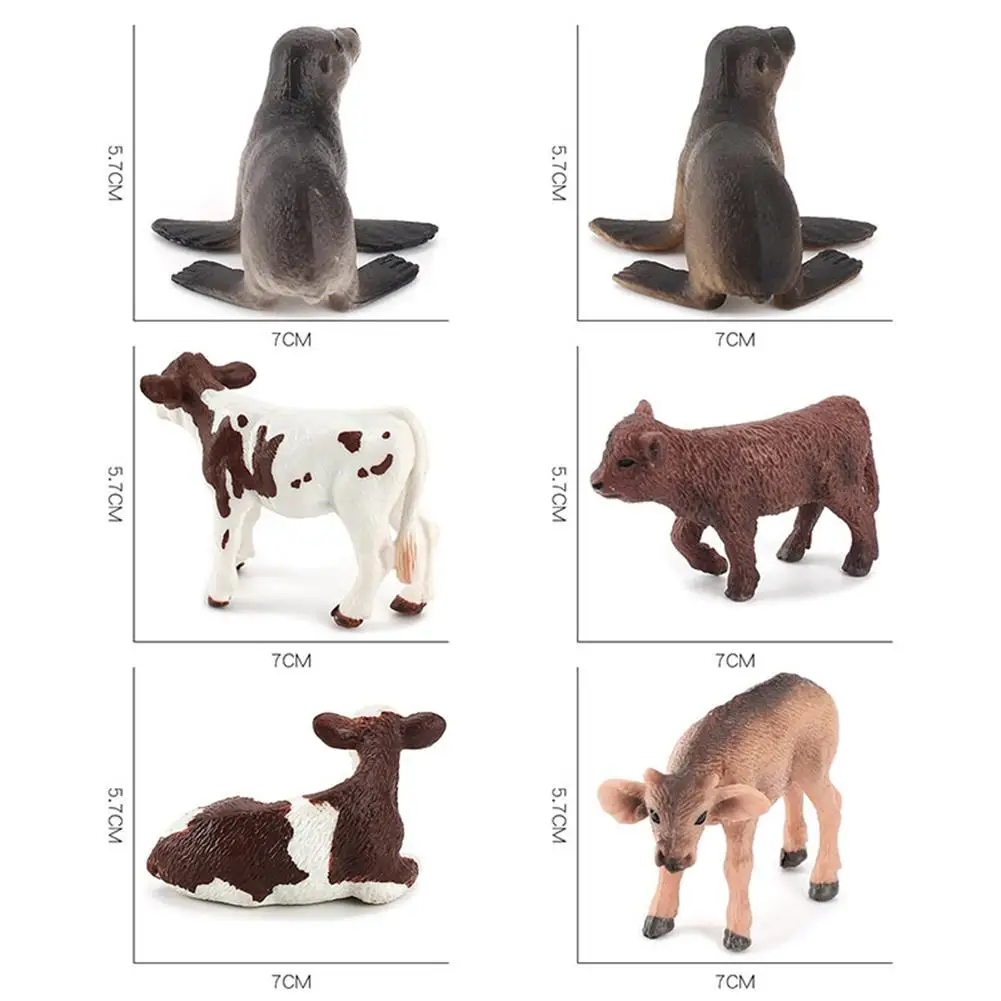 

6pcs/pack Farm Toys Model For Kids Action Figure Simulated Animal Models Educational Toys Gifts
