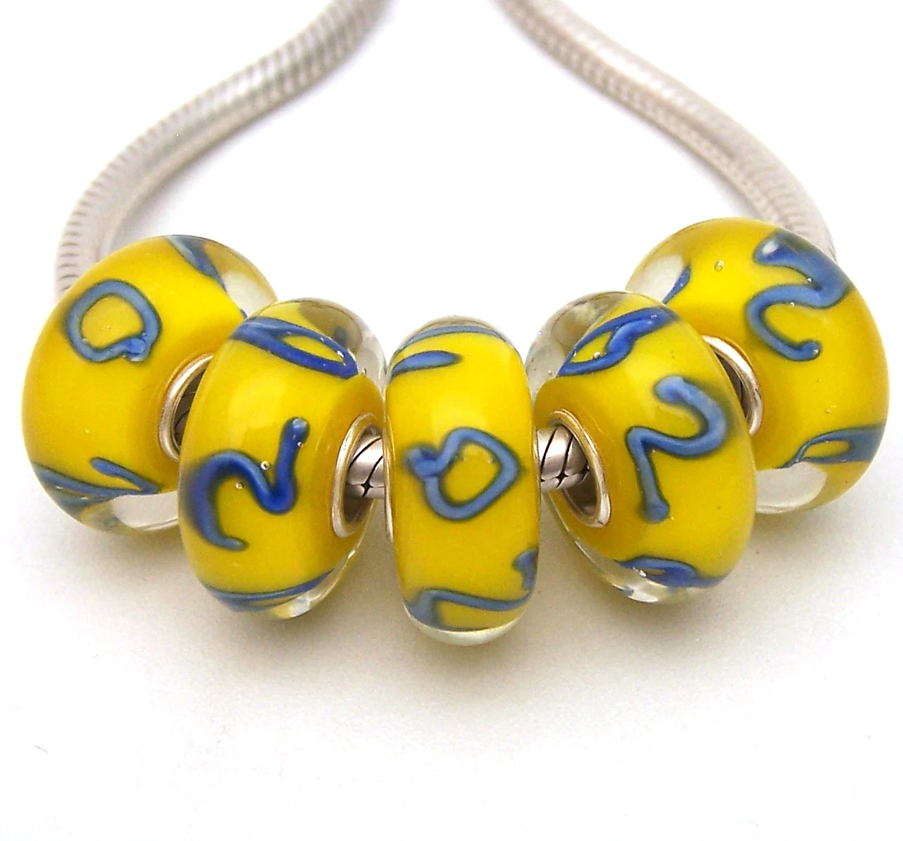 

YG1339 5X 100% Authenticity S925 Sterling Silver Beads Murano Glassbeads beads Fit European Charms Bracelet diy jewelry Lampwork