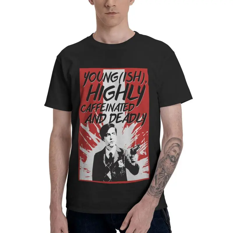 Футболка мужская с принтом зонтика хлопковая тенниска коротким рукавом одежда в