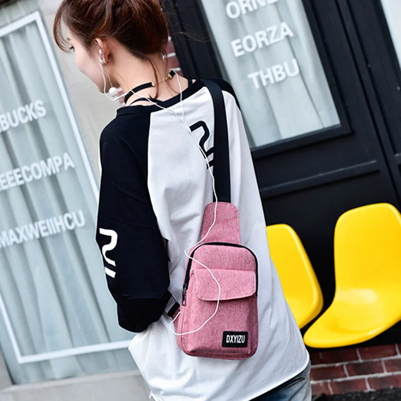Sling Bags for Women Casual Canvas Chest Bag Multifunctional Small Female Messenger Crossbody Fashion Shoulder |