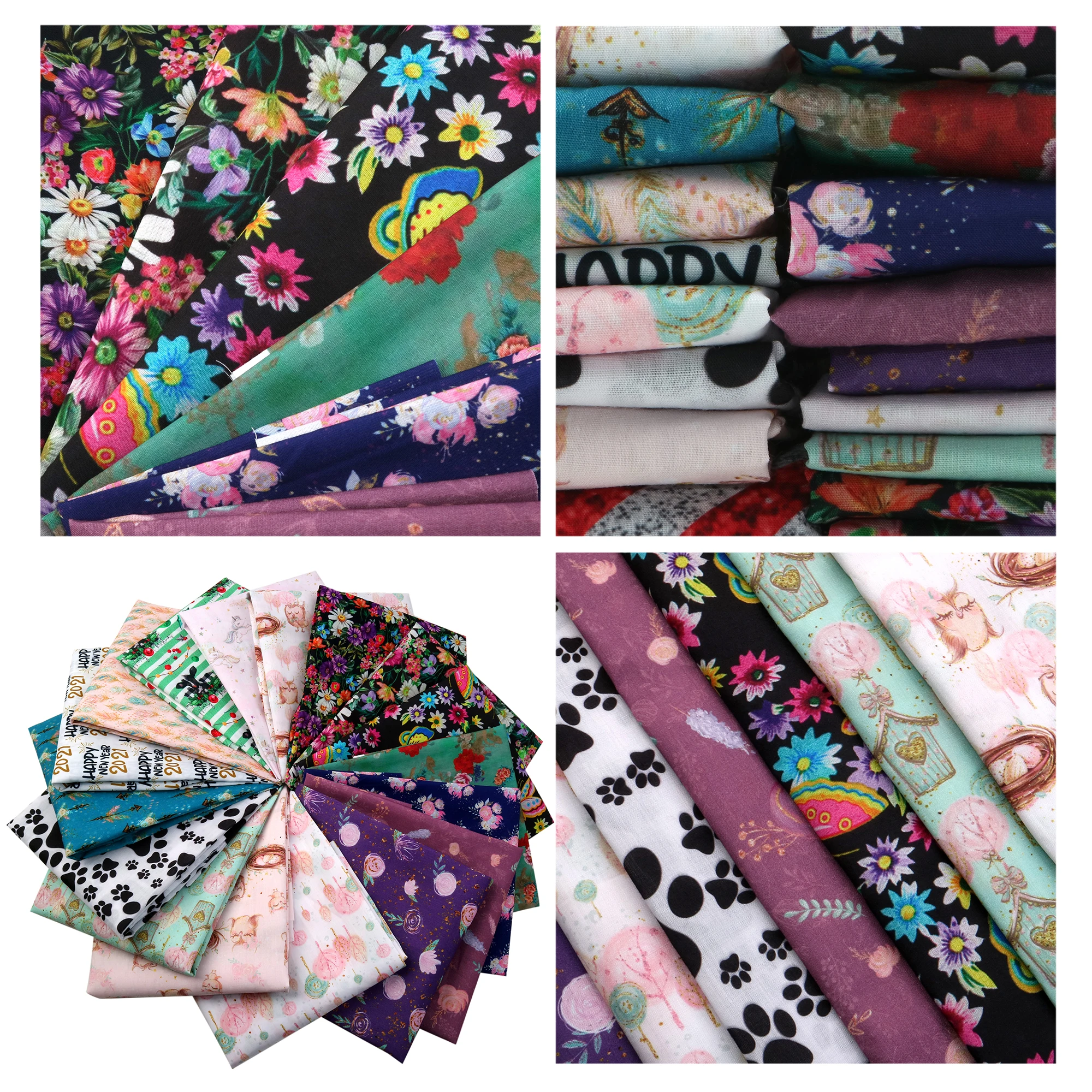 Аксессуары David сова цветок Полиэстеровая хлопчатобумажная ткань для тканей