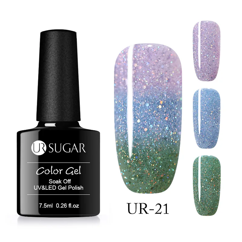 49 Ur SUGAR, 3 цвета, термогель-лак, 3 в 1, меняющий цвет температуры, долговечный, замачиваемый, УФ светодиодный Гель-лак для ногтей, лак - Цвет: 49