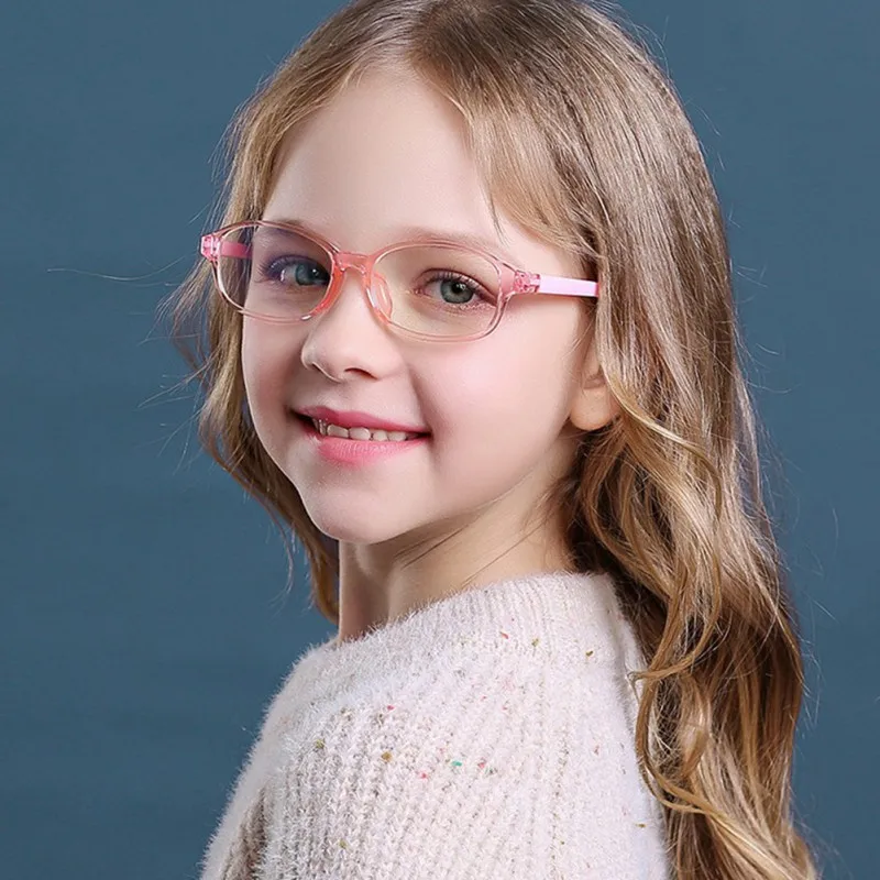 

EFINNY Square Blue Light Kids Glasses Children Boy Girls Computer Transparent Anti UV Eyeglasses