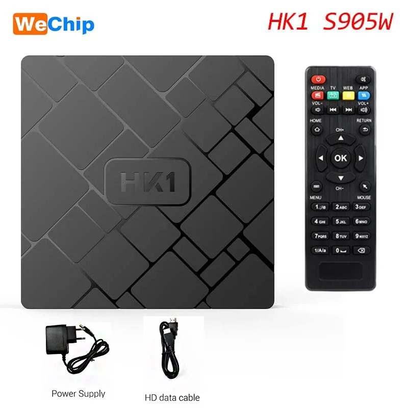 ТВ приставка HK1 Android 7 1 четырехъядерный Amlogic S905W 64 бит 4K VP9 HDR H.265 HD 2 0 Wi Fi 4 ГБ Гб ОЗУ 16