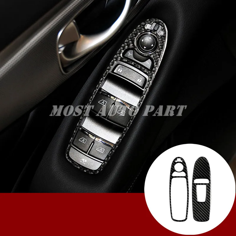 Крышка кнопки выключателя из углеродного волокна для Infiniti Q60 Coupe 2013 2019 аксессуары