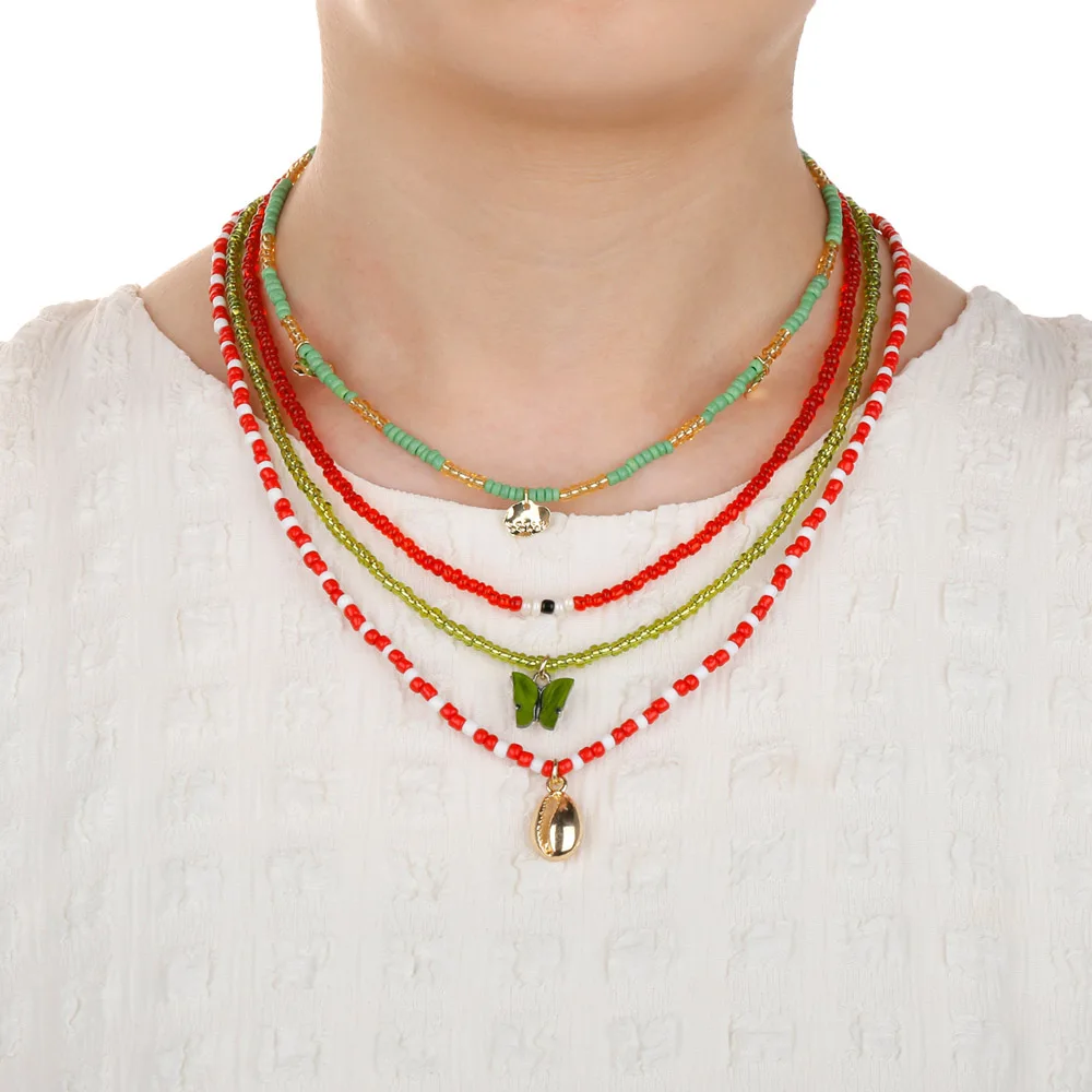 Wgoud Богемные аксессуары для ожерелья корейский стиль 2021 новое красочное плетеное