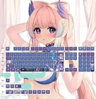 Механические колпачки для клавиатуры Game Genshin Impact, аксессуары для клавиатуры Beauty Sangonomiya Kokomi, колпачок для клавиш аниме, колпачок для косплея