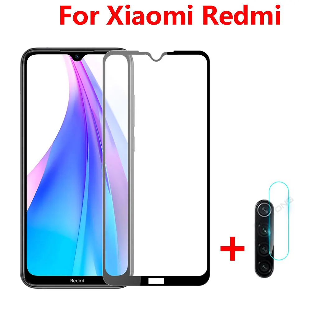 2 в 1 защитное закаленное стекло для объектива камеры Xiaomi Redmi Note 8 Pro 7A Защитное