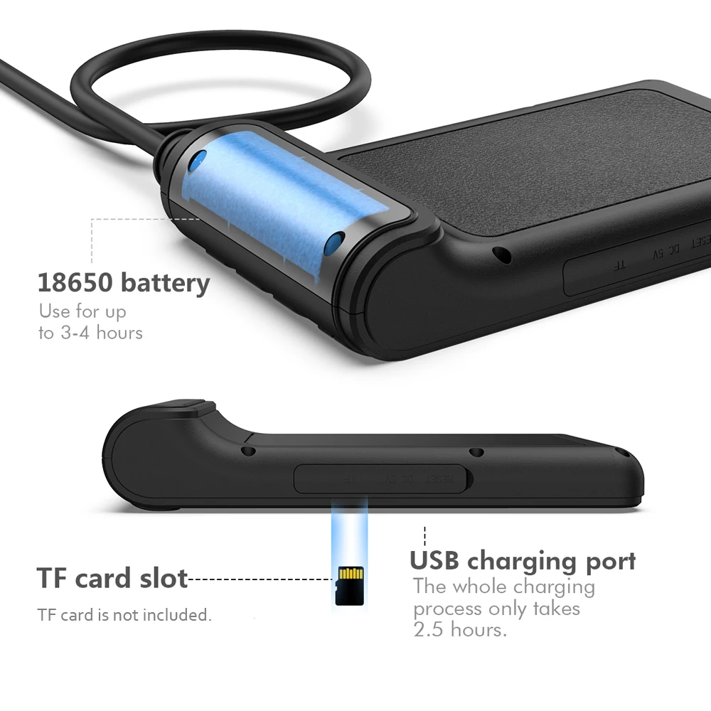 Портативный водонепроницаемый перезаряжаемый эндоскоп 4 3 дюйма LCD 2MP 1080P