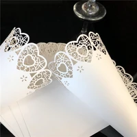 100pcs new lace hollow out space saving diy confetti cone scatter flowers paper flower tube wedding crafts party lightweight