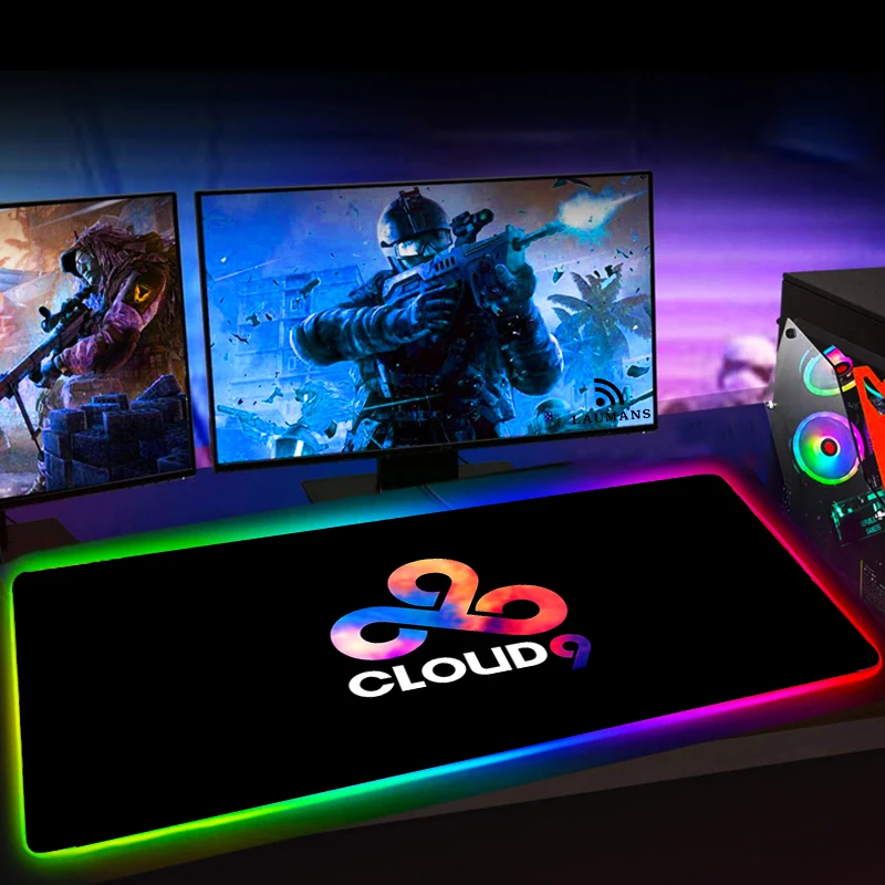 

RGB Gaming Mousepad CSGO Led Gamer Mouse Pad xxl Large Keyboard Mouse Mat C9 Carpet Esports Player Desk Mat with Backlight