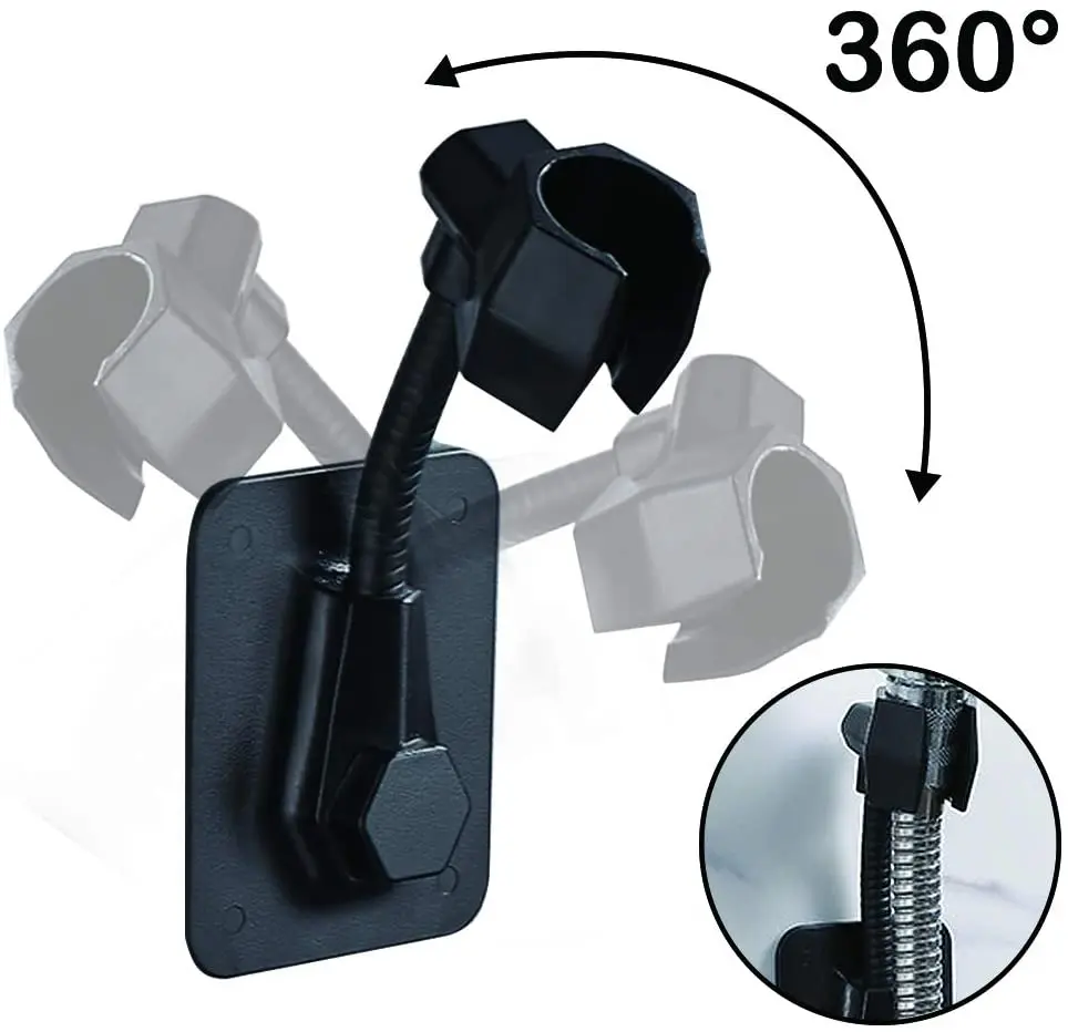 Регулируемый прочный клейкий держатель для душевой лейки гибкая Вакуумная