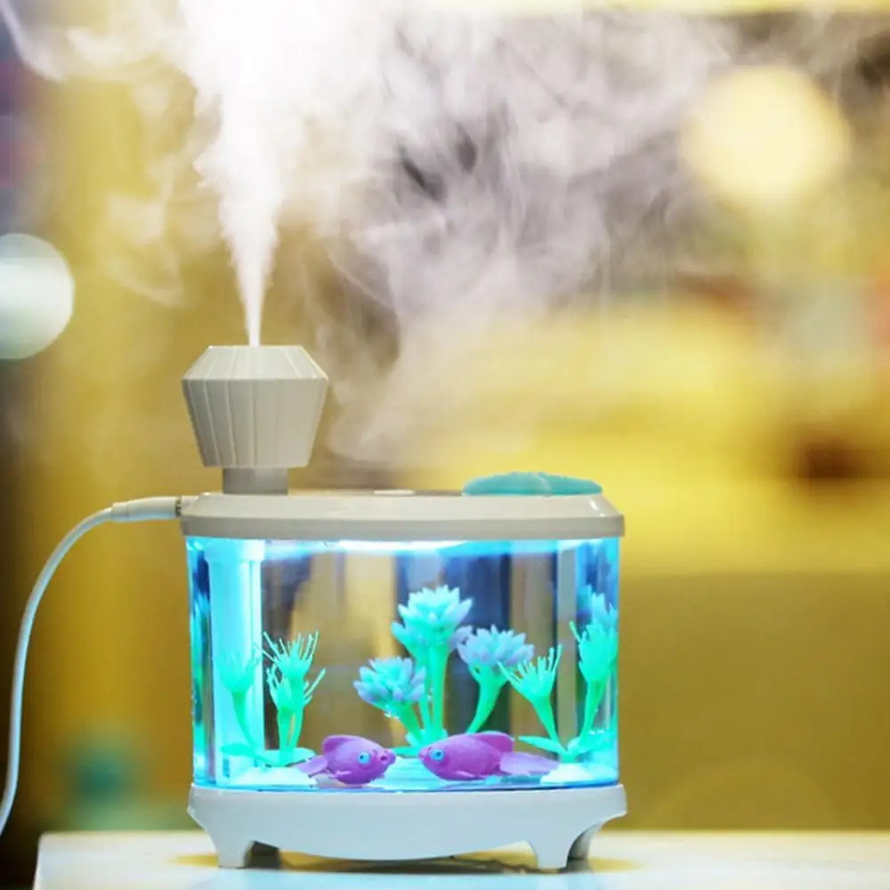 Творческий аквариум увлажнитель бытовой мини USB Ультразвуковой воздуха красивой