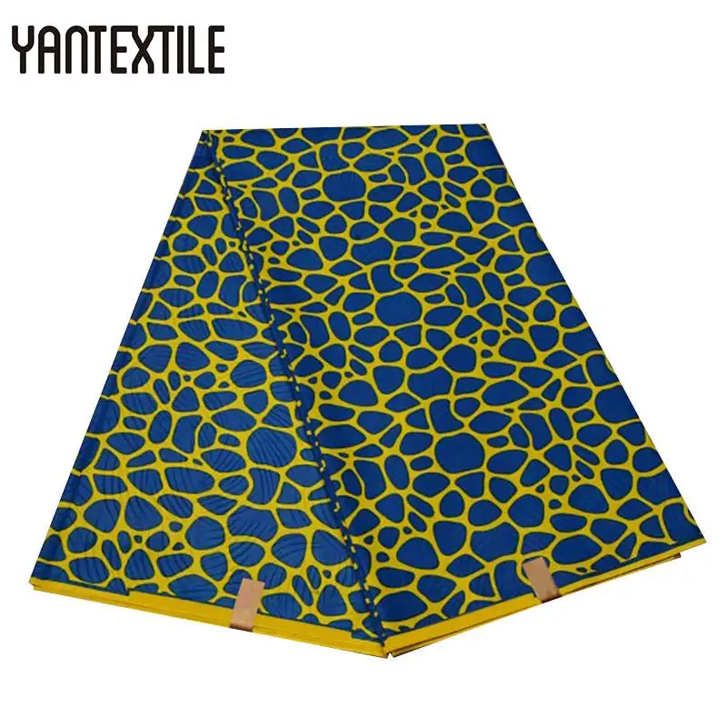 18090110 YANTEXTILE новая Анкара ткань Африканский настоящий воск принт Tissu Africain 6 ярдов настоящий воск Африканский батик ткань для свадебного платья - Цвет: 18090110