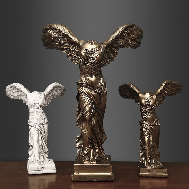 

European Victory Goddess Figures Sculpture Resin Crafts Home Decoration Retro Abstract Goddess Statues Ornaments Business Gifts