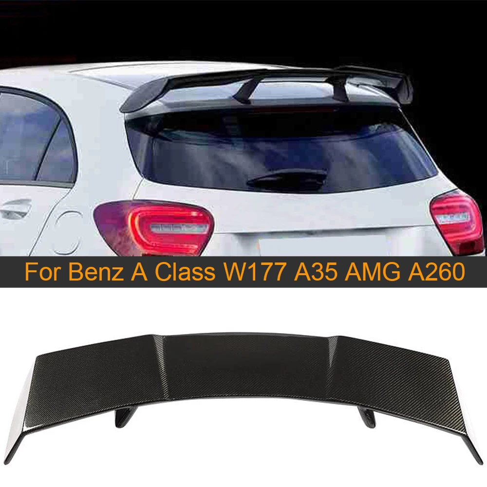 Задний спойлер на крышу автомобиля для Mercedes Benz A Class W177 A35 AMG A260 2019 2020 из углеродного