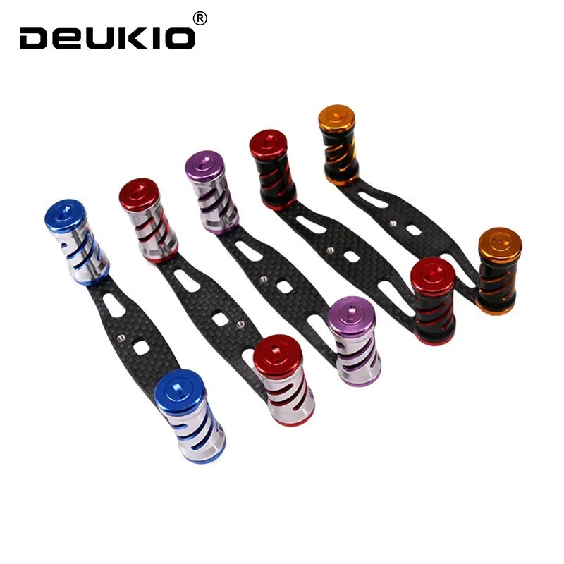 

Fishing Accessories Carbon Fiber Reel Handle Rocker Wheel Knob Metal Grip Pill CNC Rocke baitcasting Reels Fish Handle Refit