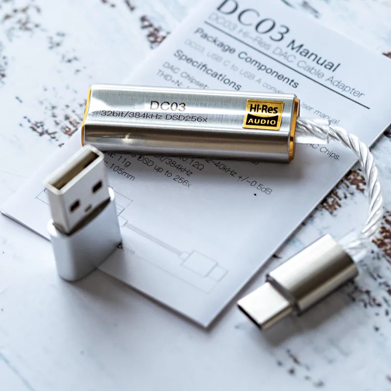 Адаптер для усилителя наушников iBasso DC03 переходник с Type C на 3 5 мм USB DAC Android ПК ipad Hi Fi
