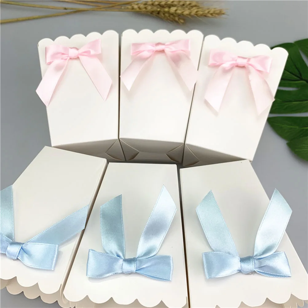 12pc Bow Popcorn Box Party Supplies Paper Popcorn Boxes Bags Candy Snack Treat Boxes Food Container Birthday Baby Shower Wedding