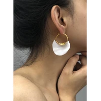 trend punk white drops glaze ear buckles women vintage fashion hyperbole stereo feeling design earring earclip jewelry gift