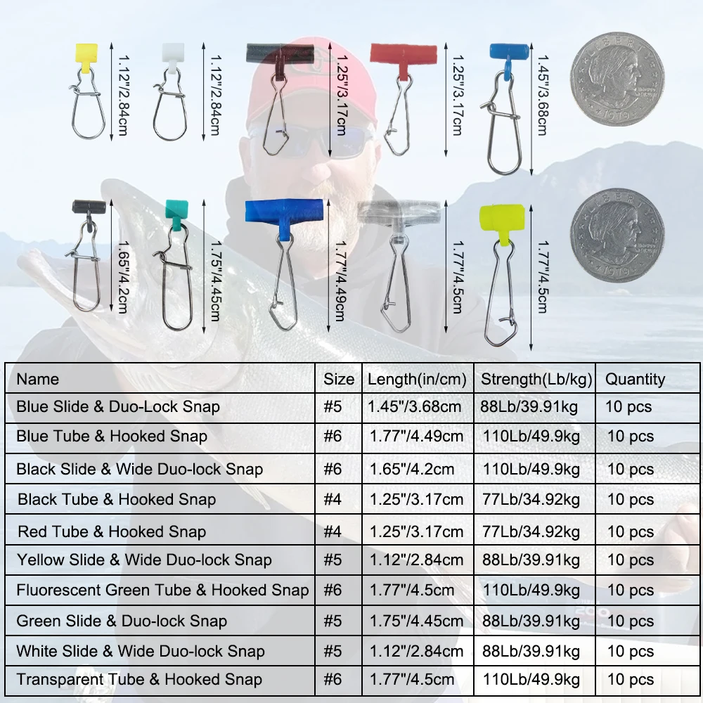 100 шт. рыболовный грузила скользящий зажим пластиковая головка поворотный с