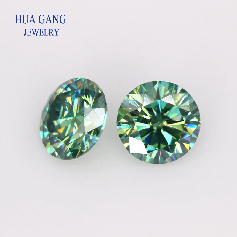 0 5 карат зеленый Муассанит бриллиантовая огранка свободные фотобусины мм VVS1