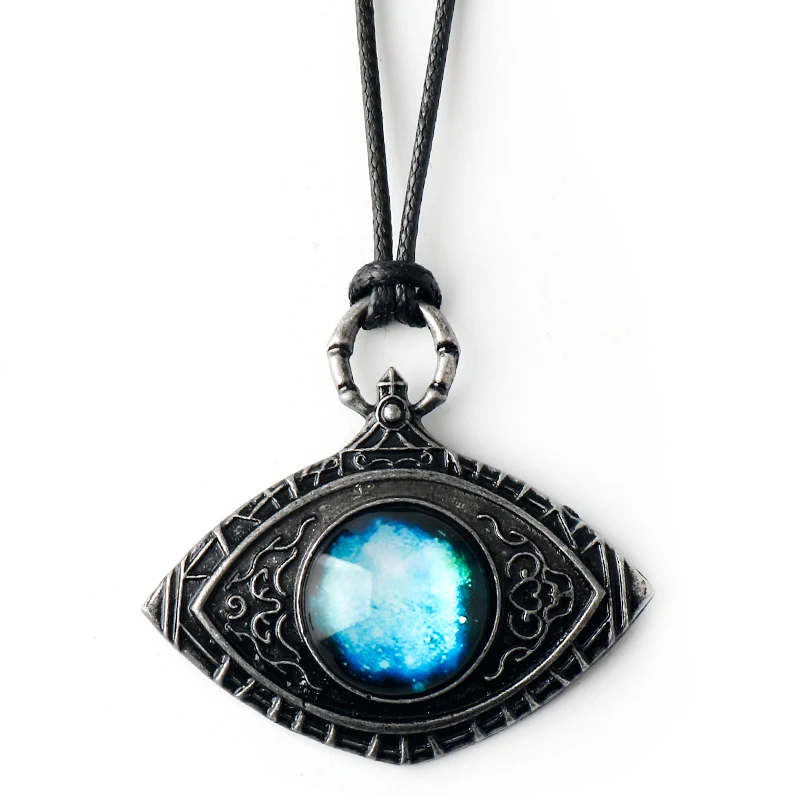 

Game Bloodborne Necklace Vintage Cosmic Eye Pendant Necklace Rope Chain Choker Necklaces For Women Men Jewelry Friends Gift