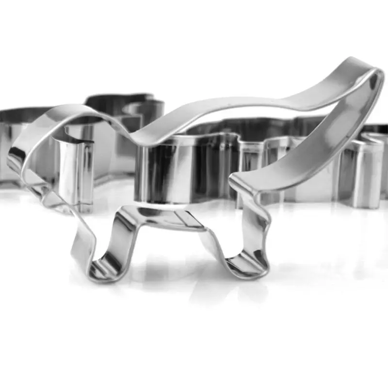 Формочки для печенья в форме динозавра из нержавеющей стали набор 5 штук