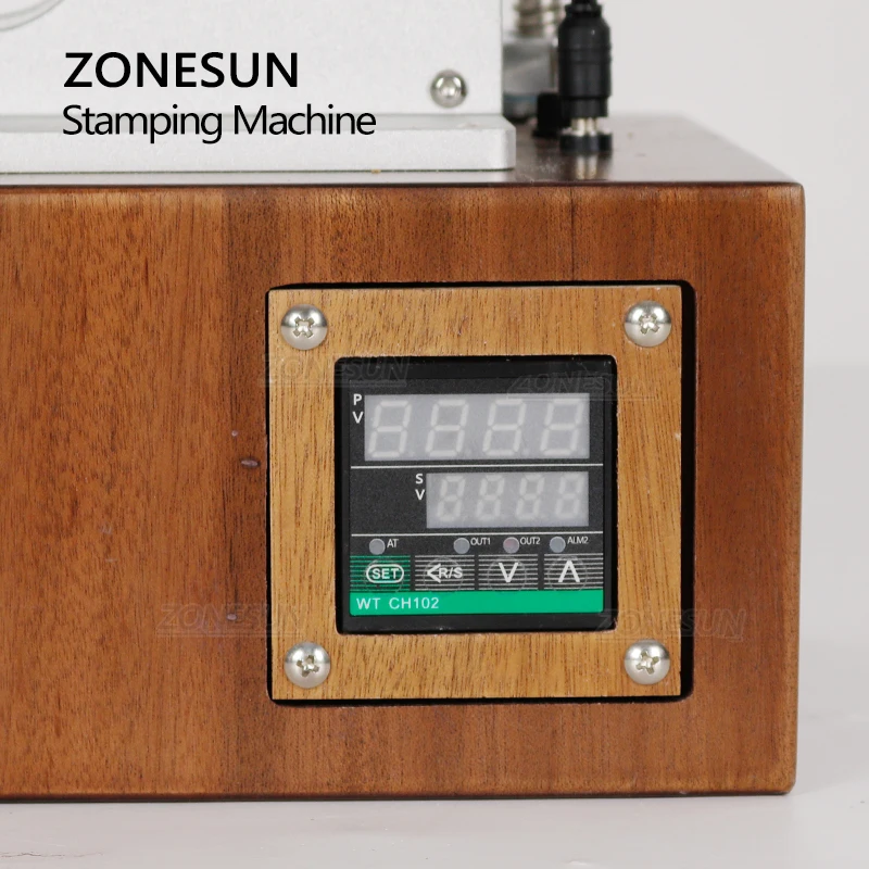 

ZONESUN New Manual Heat Press Machine Digital PVC Card Book Leather Paper Wood Custom Logo Embossing Hot Foil Stamping Machine