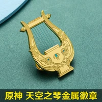 anime genshin impact venti sky harp luminous metal badge brooch pin itabag collection toys school bags clothing decor gifts