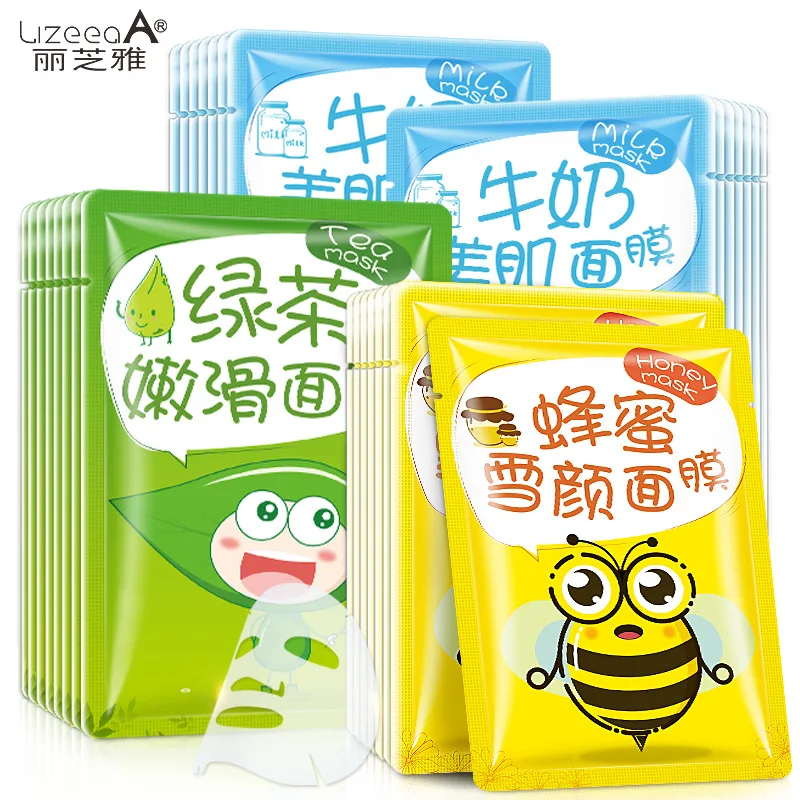 1 шт. маска зеленый чай мед молочная Маска Вода восполняющая уход за кожей маска| |